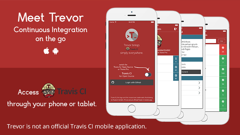 Meet Trevor. A hybrid mobile app for Travis CI